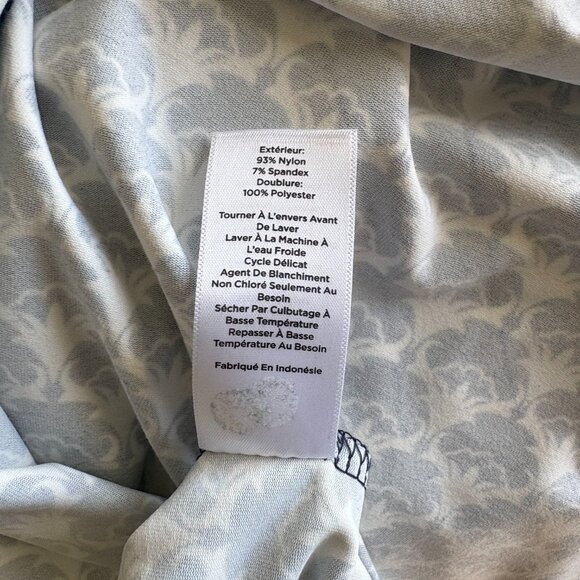 Like New Talbots Faux Wrap Dress in Navy and White - Size P Petite - Picture 8 of 9